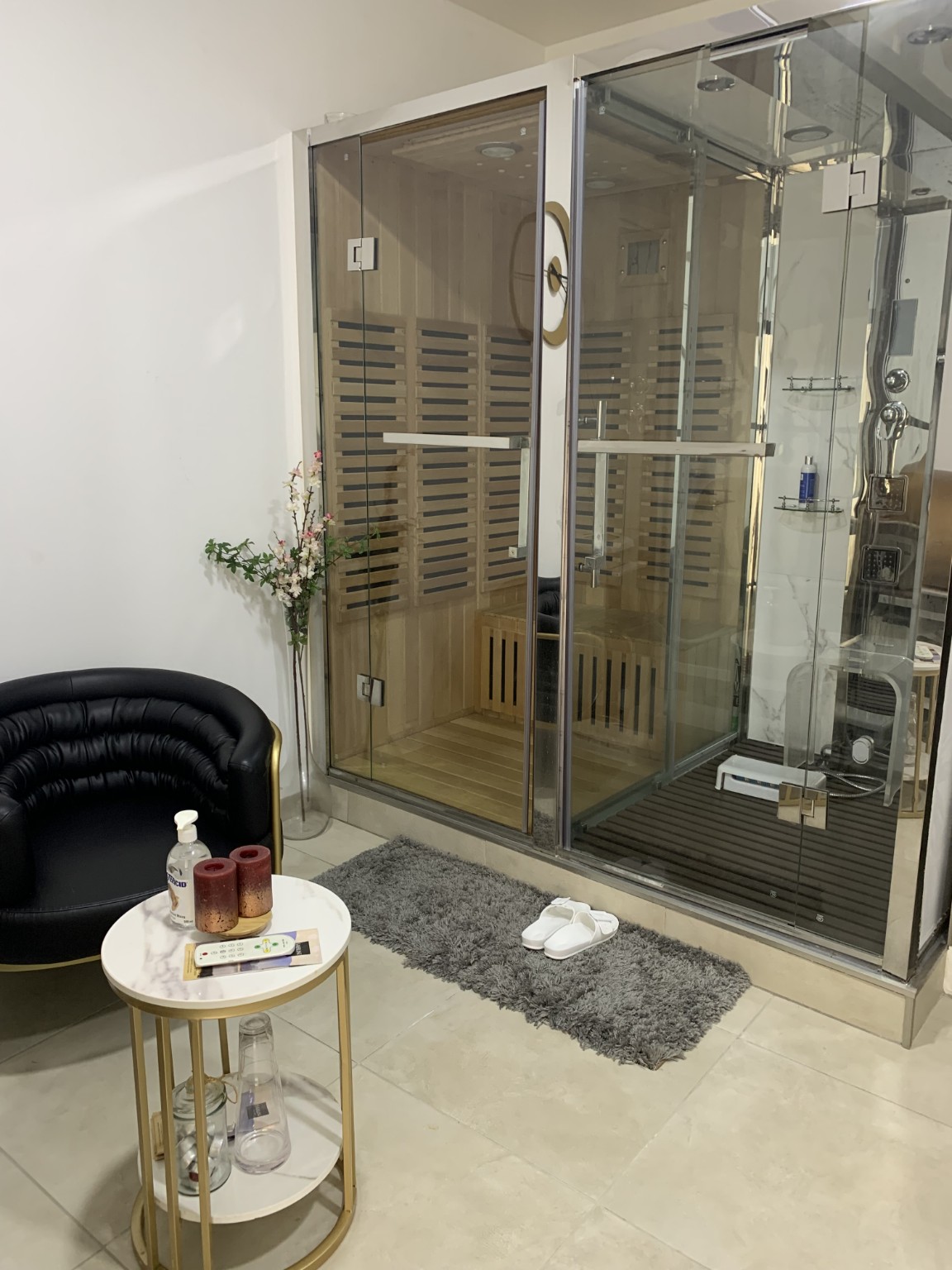Espace sauna et bien-être du complexe
