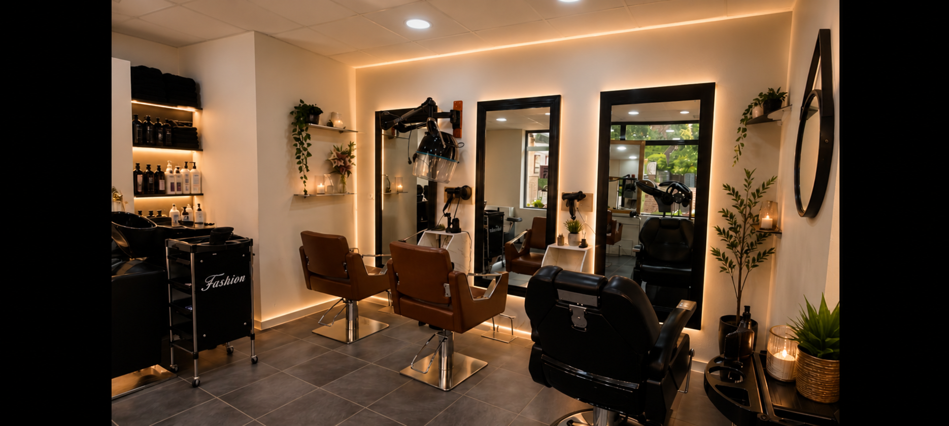 Projection du salon de coiffure après travaux