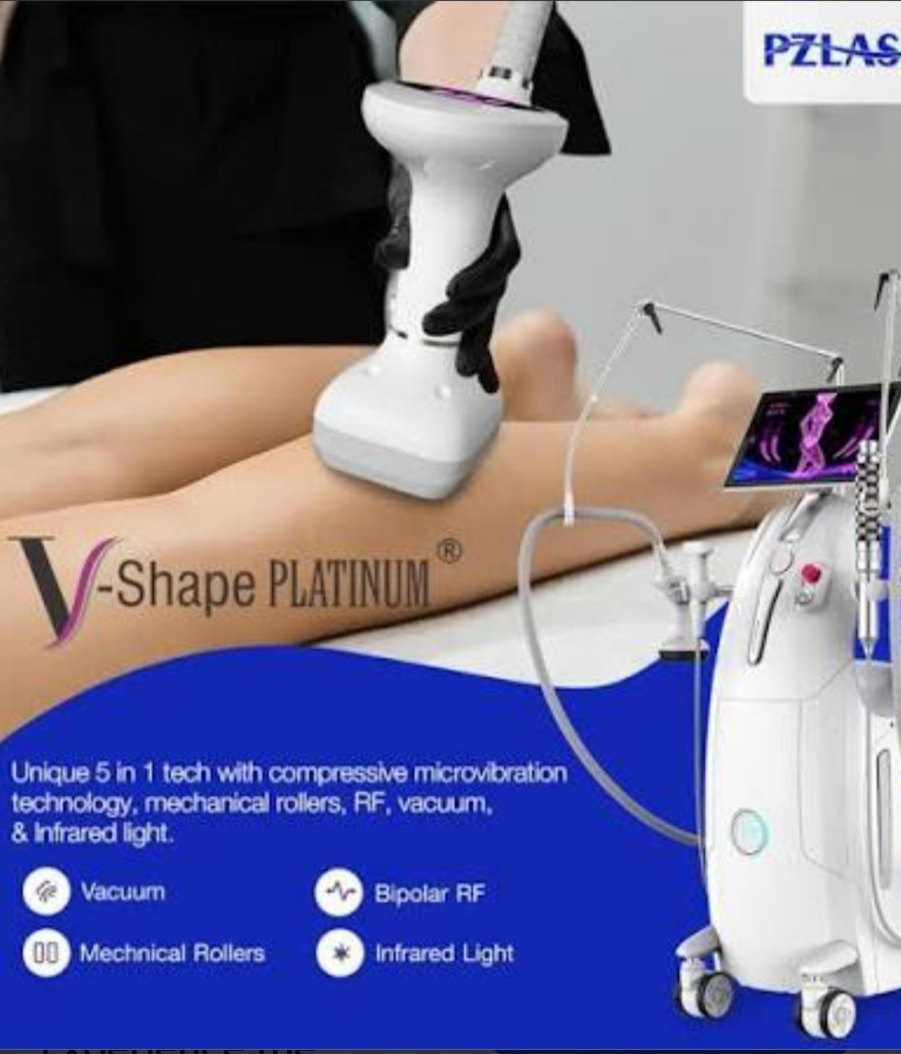 V-Shape Platinum : présentation de l’appareil et de son applicateur corps